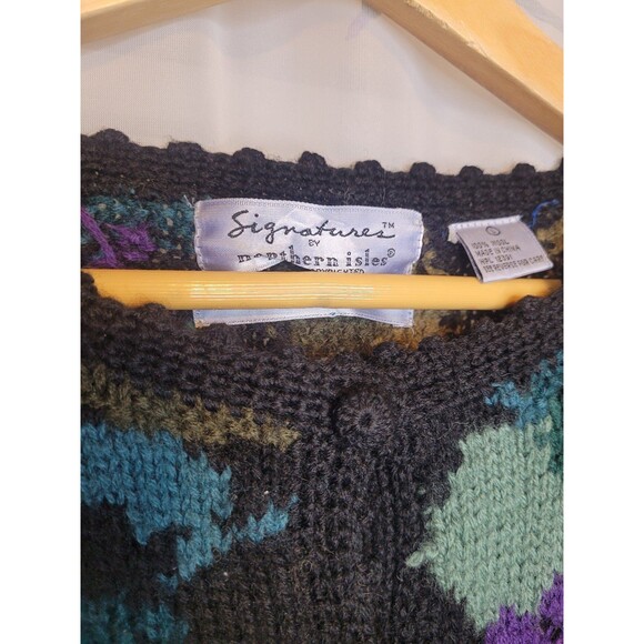 Signatures by Northern Isles Womens Vintage Wool Cardigan Sweater Size Large - Picture 4 of 5